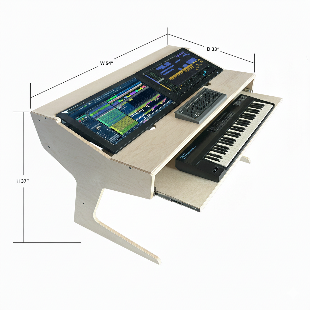 Dual Monitor DAW Desk – Trinity Desk Designs Dual Monitor DAW Desk – Trinity Desk Designs
