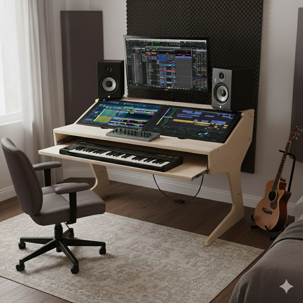 Dual Monitor DAW Desk – Trinity Desk Designs Dual Monitor DAW Desk – Trinity Desk Designs